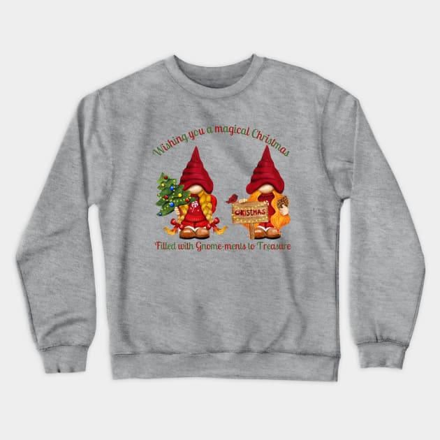 Gnome Christmas Crewneck Sweatshirt by VikingHeart Designs